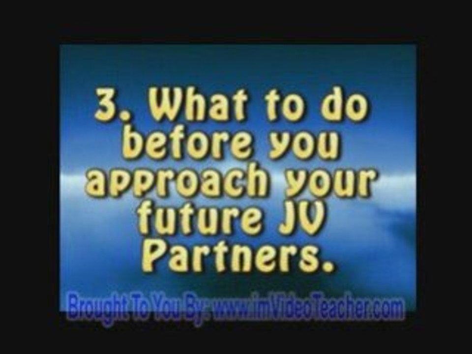 Internet Marketing Video Tutorials | Joint Ventures