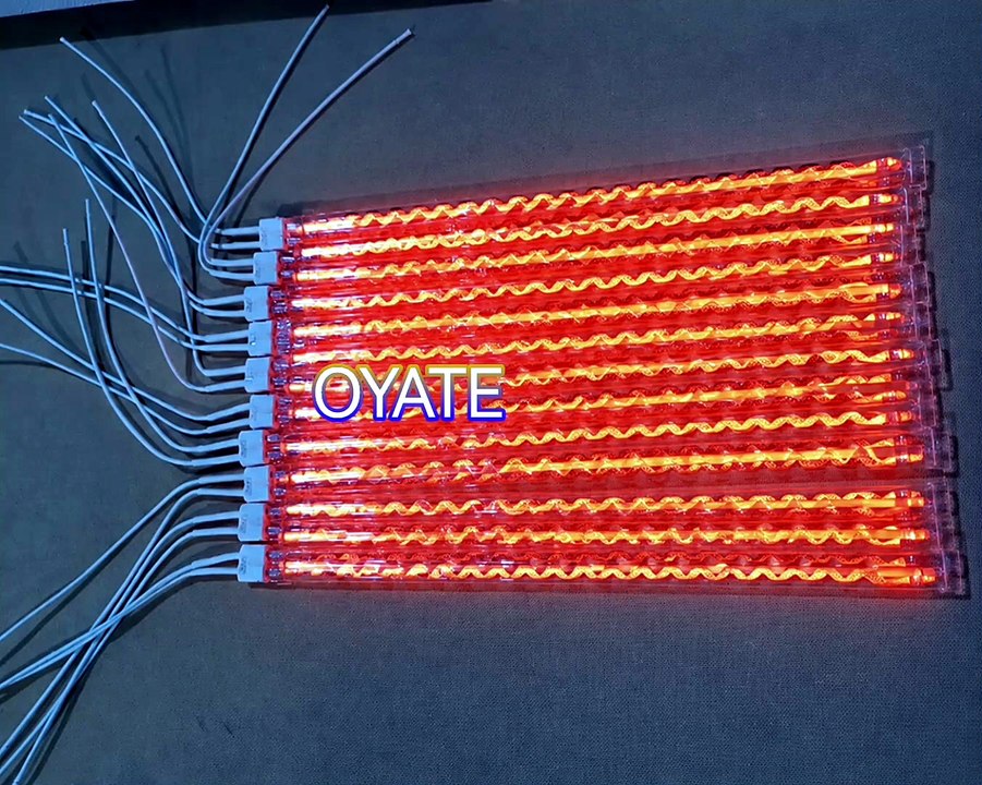 Twin Tubes Carbon Fiber Infrared Heating Lamps 400mm 415v 1000w for Industrial Drying Equipment Energy Saving Infrared Heater