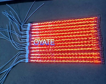 Twin Tubes Carbon Fiber Infrared Heating Lamps 400mm 415v 1000w for Industrial Drying Equipment Energy Saving Infrared Heater
