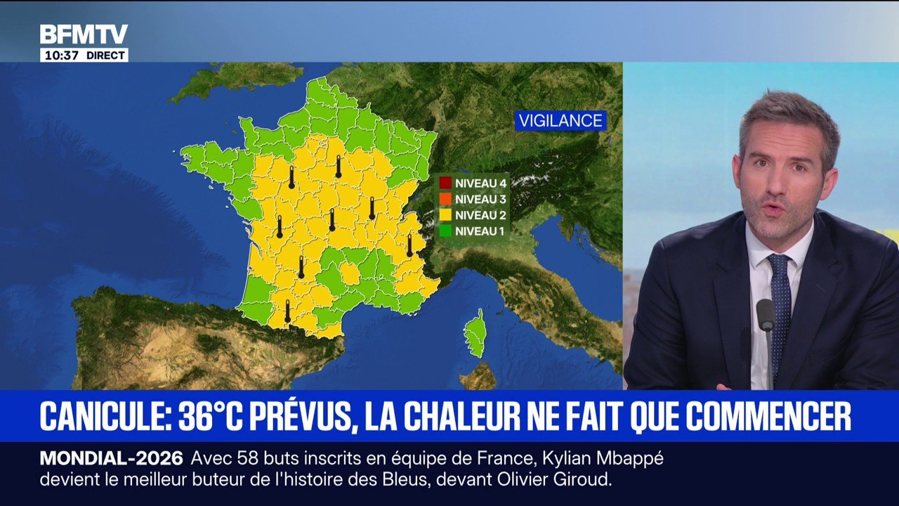 Canicule: "Entre 40 et 41 degrés entre dimanche et lundi dans la capitale"