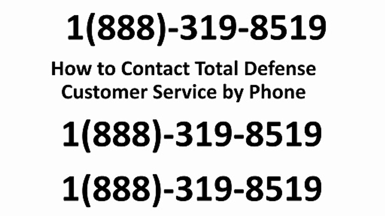 How to Contact Total Defense Customer Service by Phone
