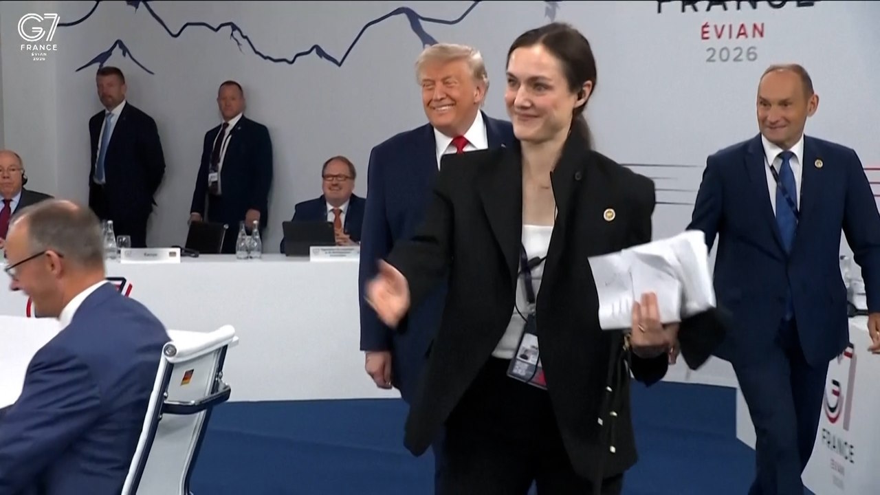 Trump entra bromeando en la reunión del G7: "Yo soy el jefe"