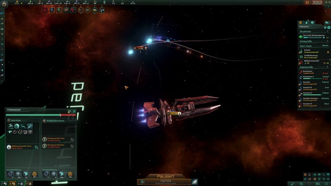Stellaris Nomads: Wir fliehen vor den Schergen des Khans und zeigen euch unser stolzes Archeschiff im Kampf
