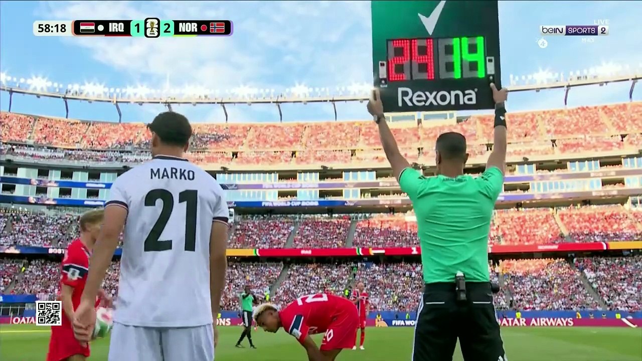 كاس العالم  العراق النرويج الشوط الثاني 2026-06-17