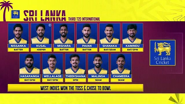 West Indies vs Sri Lanka 3rd t20 match 2026 full highlights