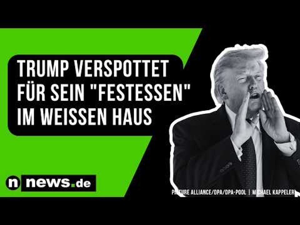 Donald Trump: Trump verspottet für sein 'Festessen' im Weißen Haus