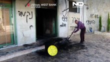 مستوطنون إسرائيليون يحرقون مسجدا في قرية جلجليا بالضفة الغربية