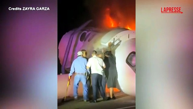 Usa, automobilisti salvano i passeggeri di un piccolo aereo precipitato in Texas