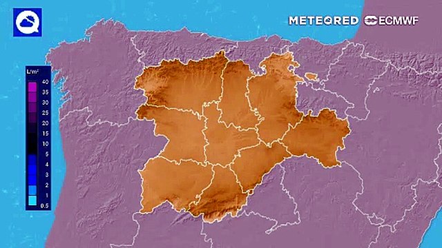 Jueves con tormentas intensas en Castilla y León