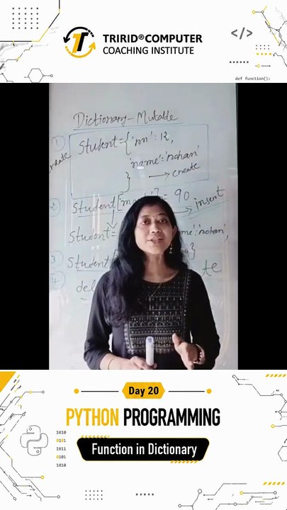 Day 20 Python Programming at TCCI - Function in Dictionary
