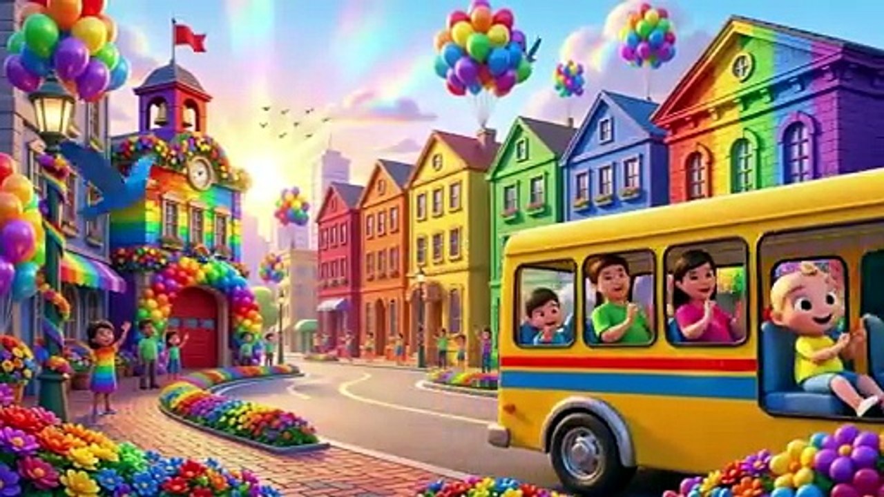 Wheels on the Bus Learn Body Parts  | Kids  Nursery Rhymes for Children | Educational Learning Video