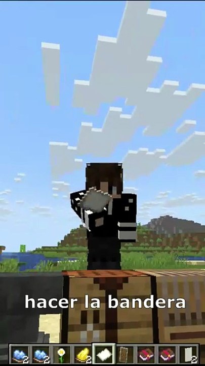 ¿Como hacer la bandera de Argentina y su escudo en minecraft?