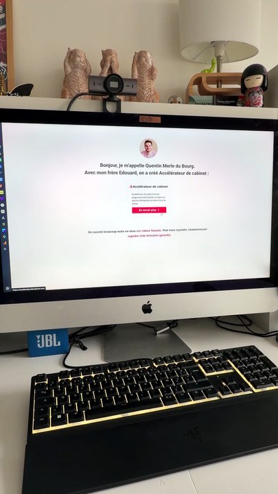 Présentation du site web Quentin Merle du Bourg - Devsource