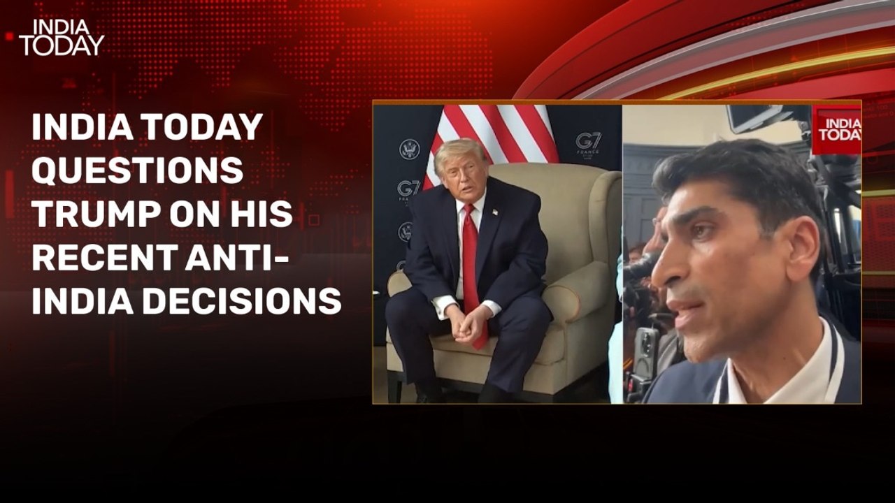 Watch: India Today's Pranay Upadhyaya confronts Trump on his anti-India decisions