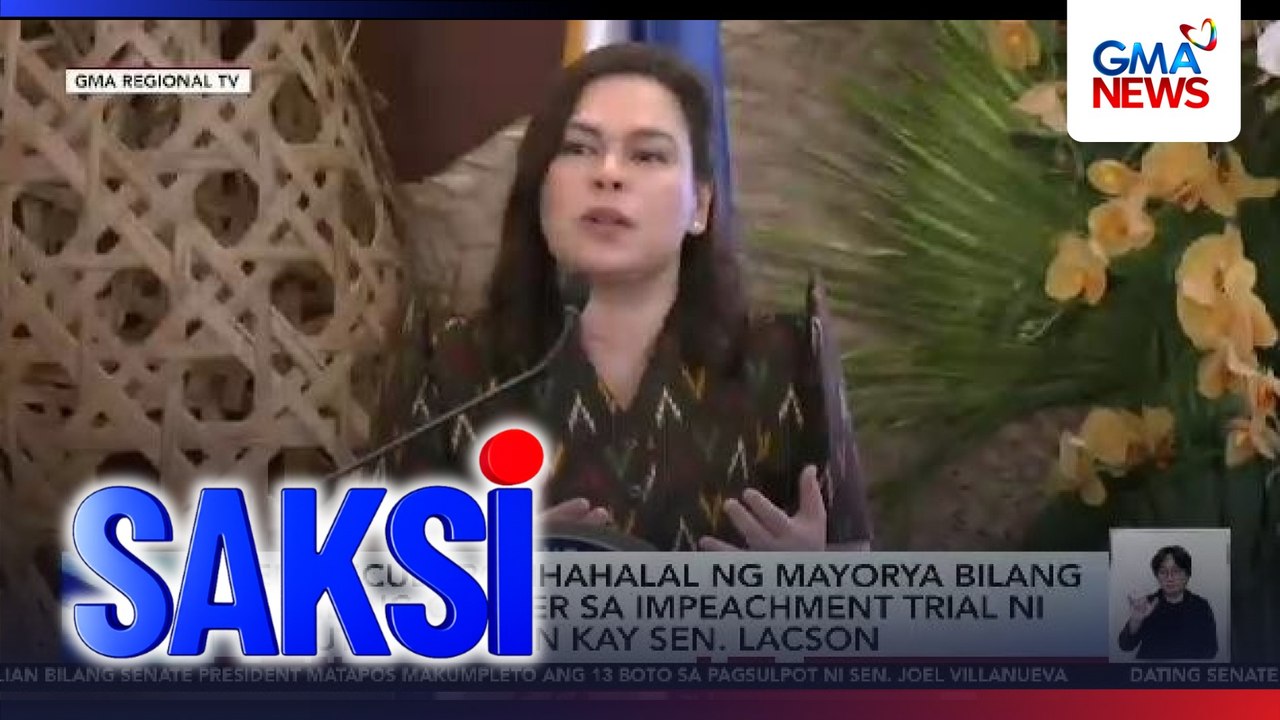 Sen. Escudero, ihahalal ng mayorya bilang presiding officer sa impeachment trial ni VP Duterte, ayon kay Sen. Lacson | Saksi