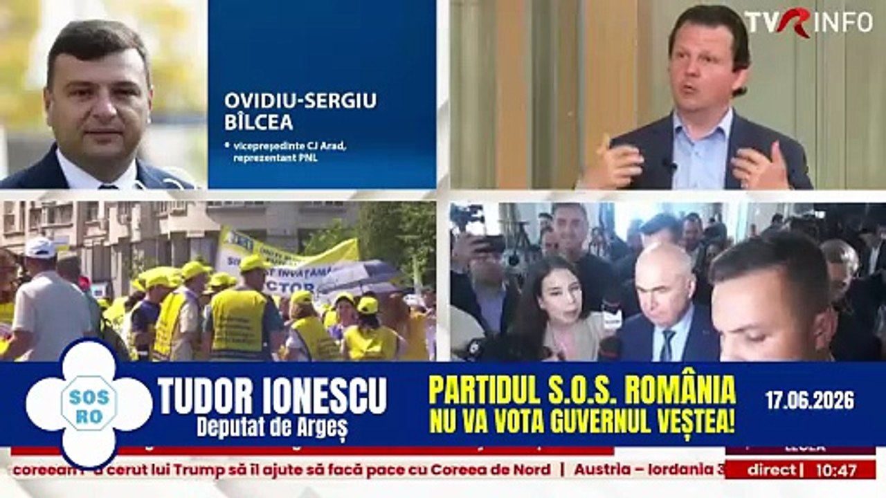 Partidul S.O.S. România nu va vota guvernul Veștea!