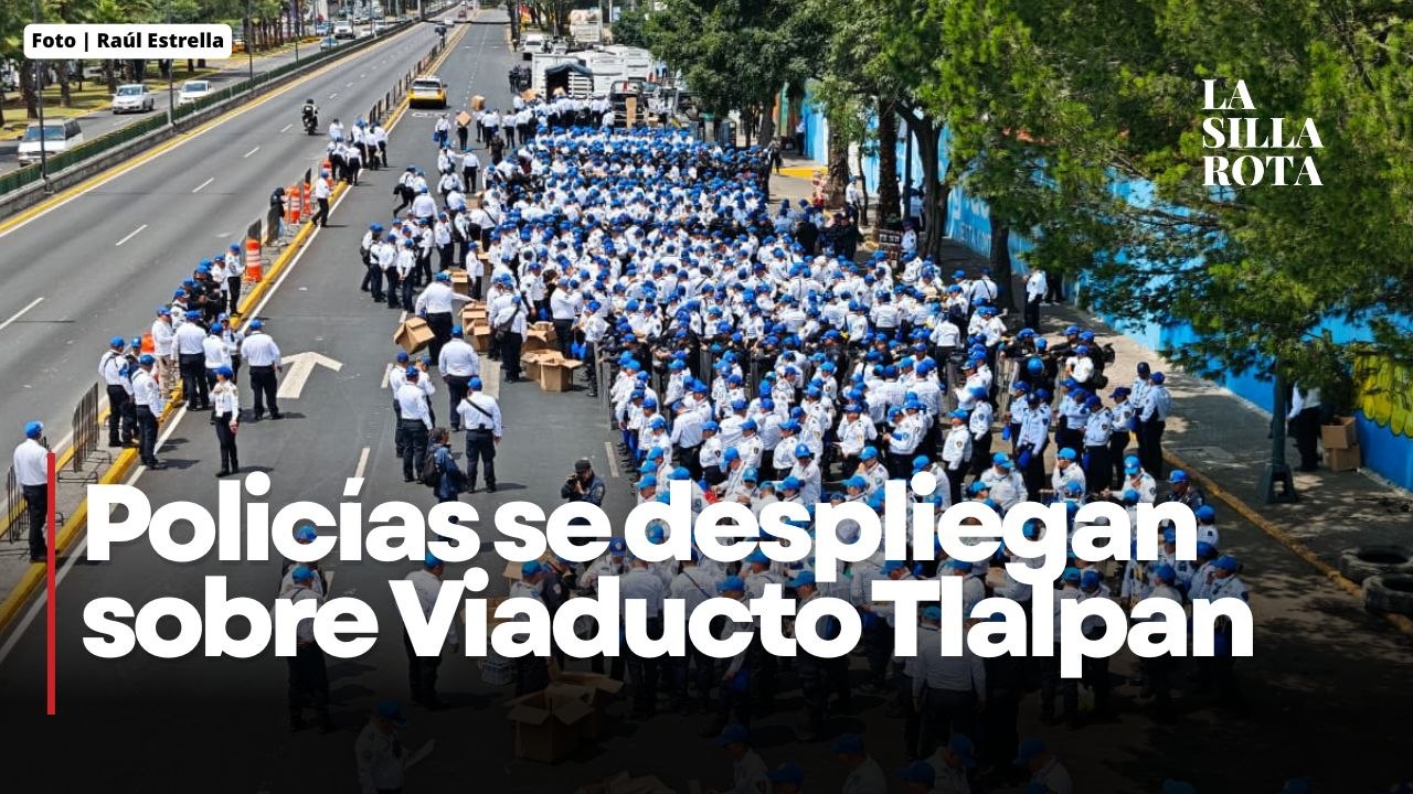 Policías blindan Viaducto Tlalpan para impedir avance de maestros de la CNTE