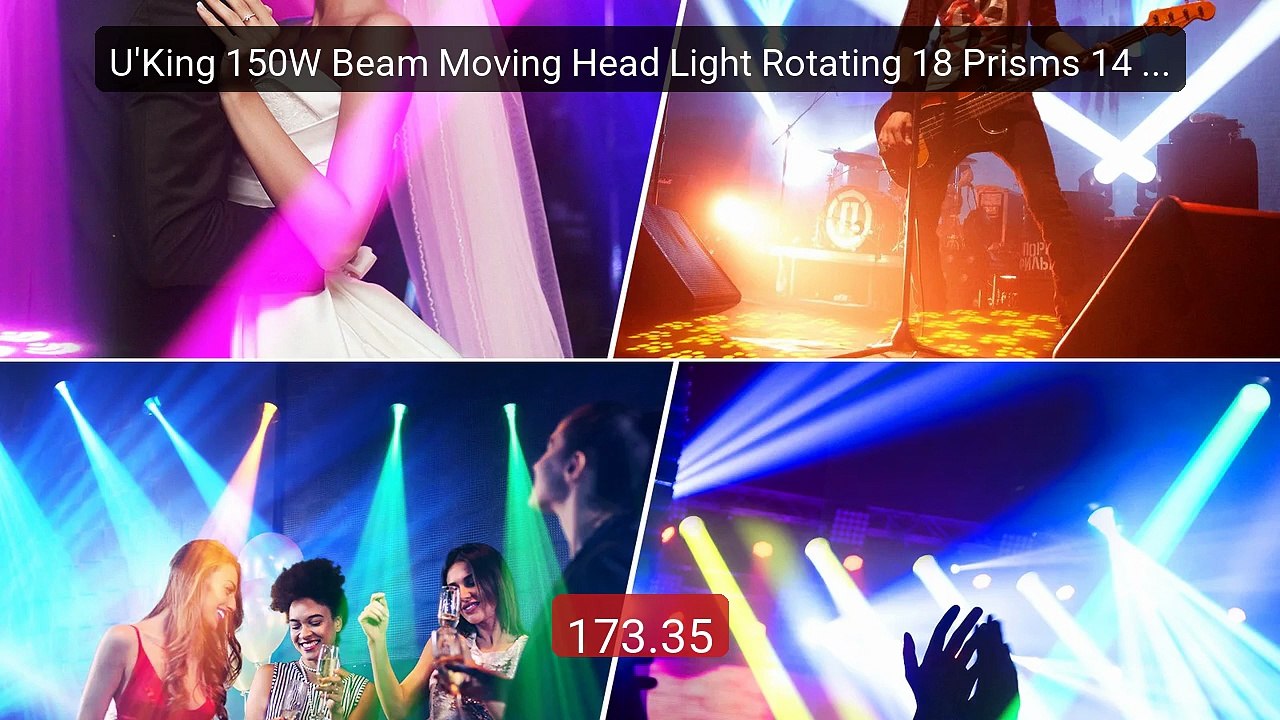 U'King 150W Beam Moving Head Light Rotating 18 Prisms 14 Gobo... -- Amazing Value 2026 | Must Have!