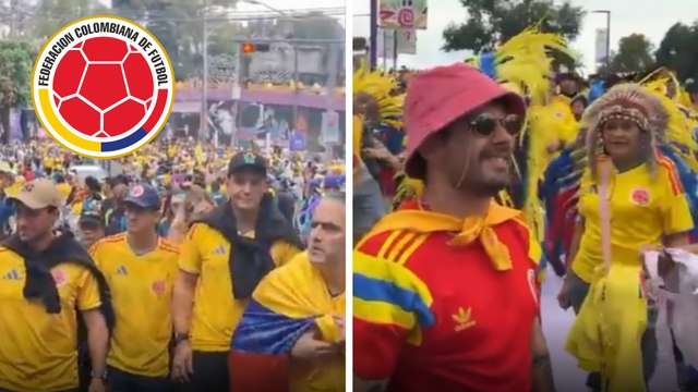 Aficionados de Colombia comienzan a llegar al Estadio Azteca para el juego contra Uzbekistán para vivir la fiesta del Mundial 2026