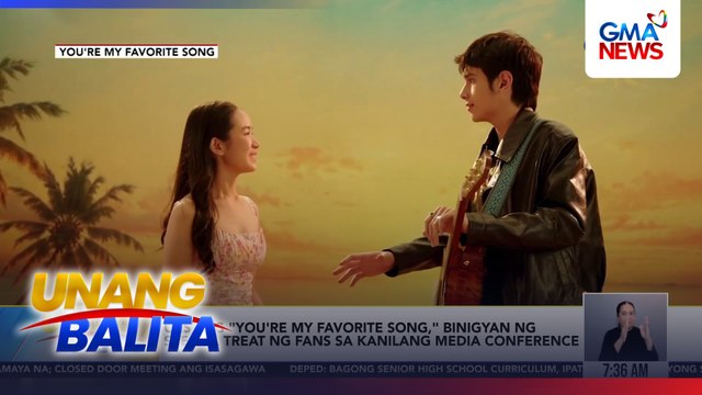 Cast ng 'You're My Favorite Song,' binigyan ng special treat ng fans sa kanilang media conference | Unang Balita