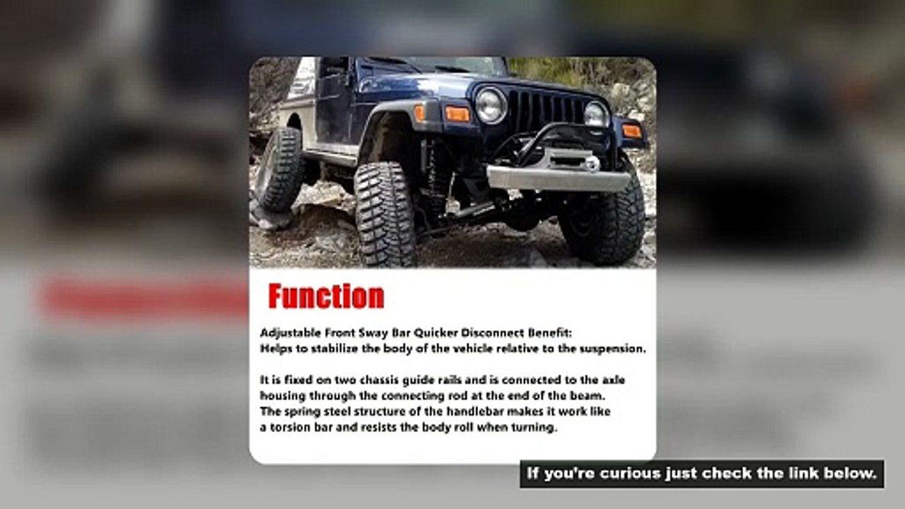 2.5-6" Lifts Front Sway Bar Links Disconnects For Jeep Wrangler JK JKS 2/4 Doors 2007-2018 Adjustabl