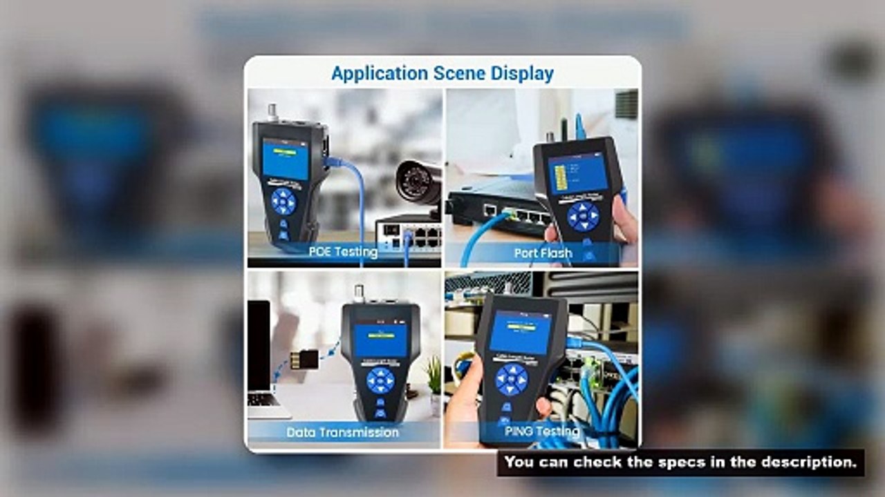 NOYAFA NF-8601S Multifunctional RJ45 CAT6 Network Cable Tester Cable Tracker PoE/PING/Port LCD Displ