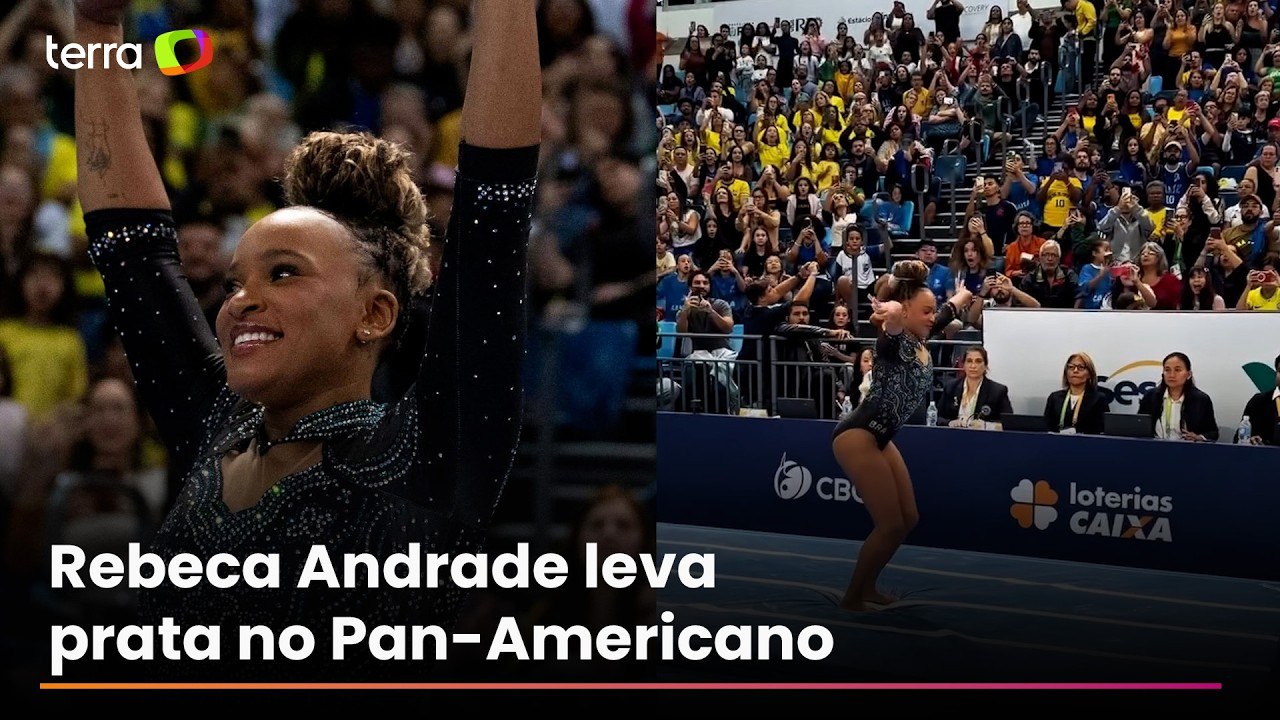 Rebeca Andrade volta a competir, tira maior nota no salto e Brasil leva prata no Pan-Americano