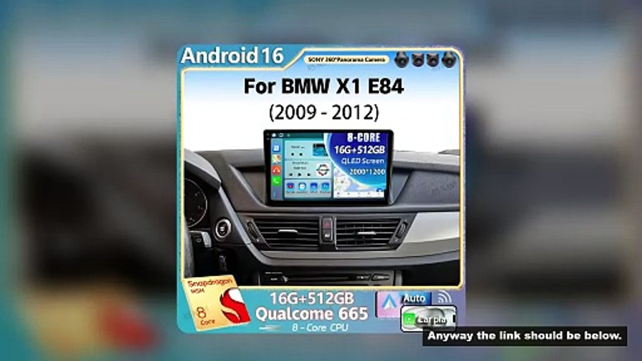 Android 16 For BMW X1 E84 2009 - 2012 2K QLED Android Car Radio Multimedia Video Player GPS AI Voice