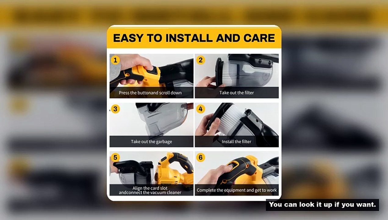 DEWALT dcv501 20V Cordless Vacuum Cleaner 18V powerful, LED Lighting, 0.7L Large Dust Cup,for Home a