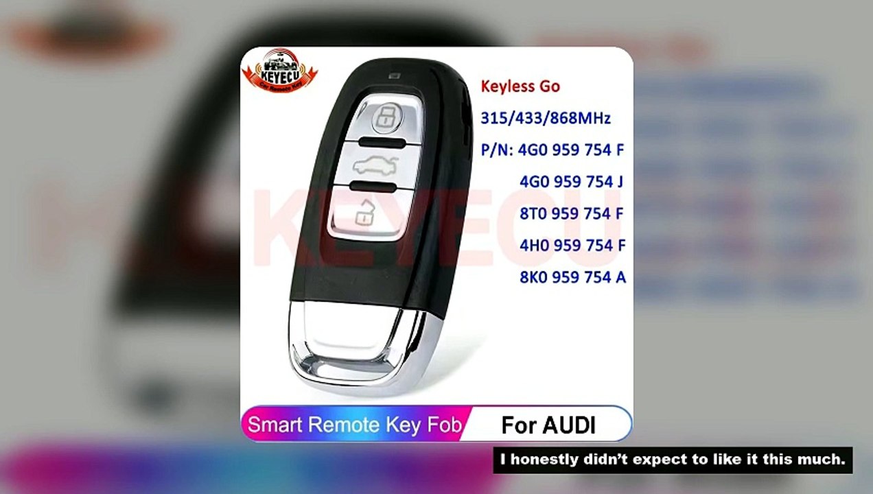 KEYECU 754J Keyless Entry Auto Car Remote Key For Audi A4 A5 A6L A7 A8 Q5 4G0959754F 4G0959754J 8T09