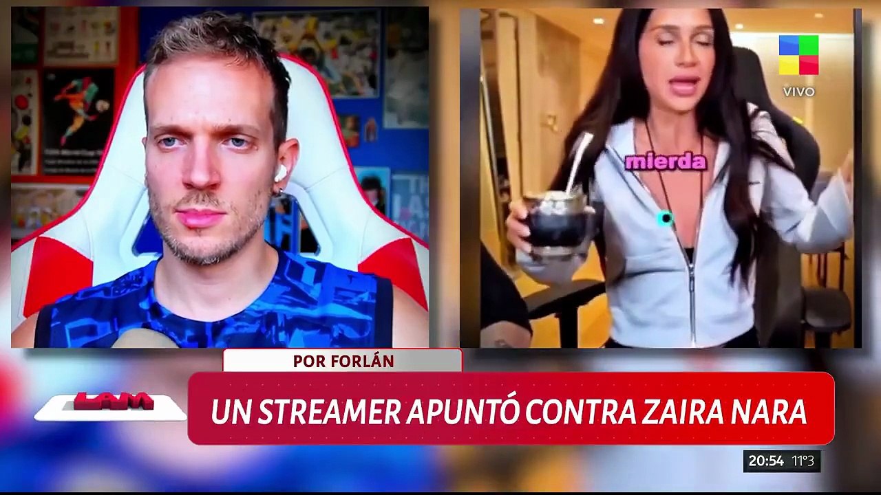 UN STREAMER APUNTÓ CONTRA ZAIRA NARA