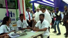 #GANDHINAGAR MOBILE HEALTH UNIT LOKARPAN BY #GUJARAT CM & Dy CM