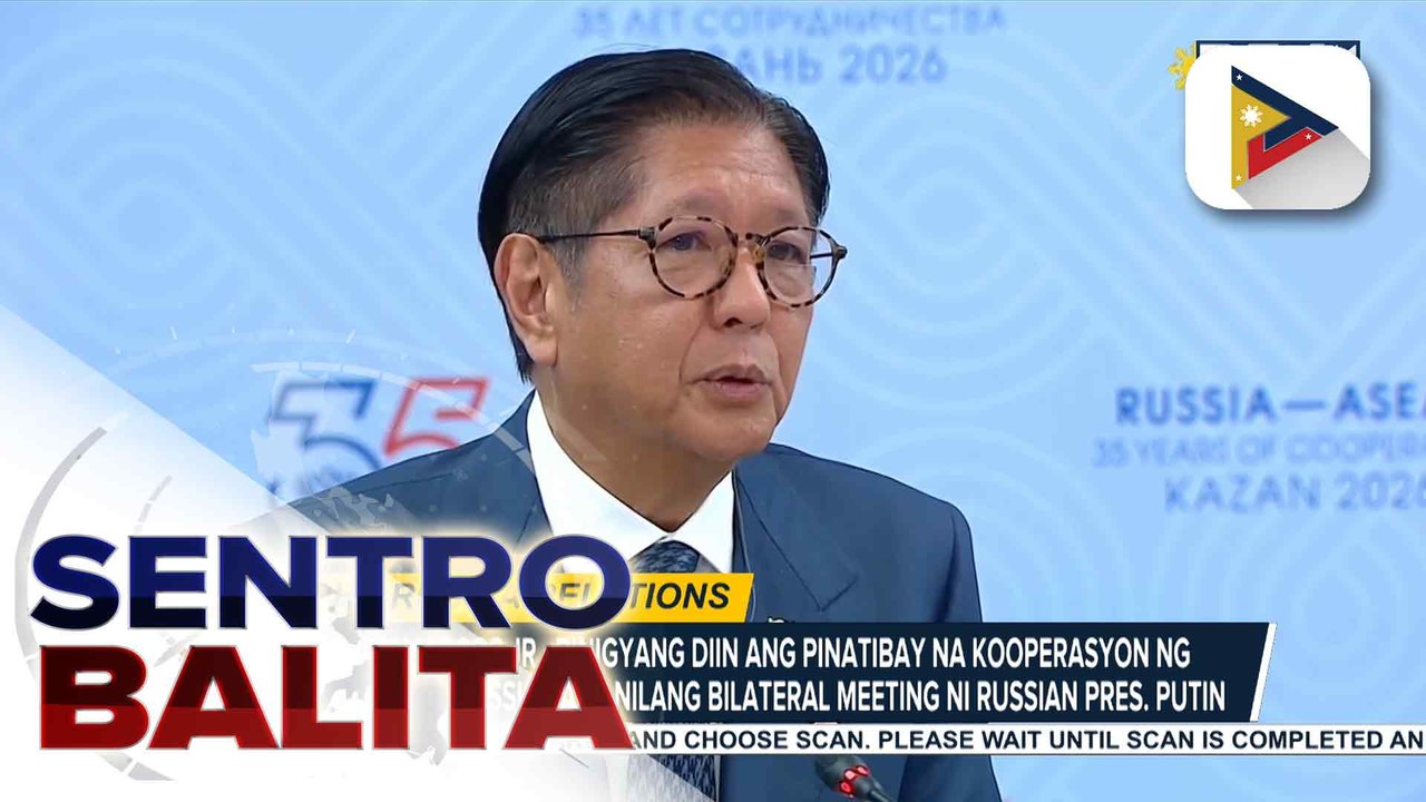 PBBM, binigyang diin sa kanilang bilateral meeting ni Russian Pres. Putin ang pagpapatibay sa kooperasyon ng Pilipinas at Russia | ulat ni Kenneth Paciente