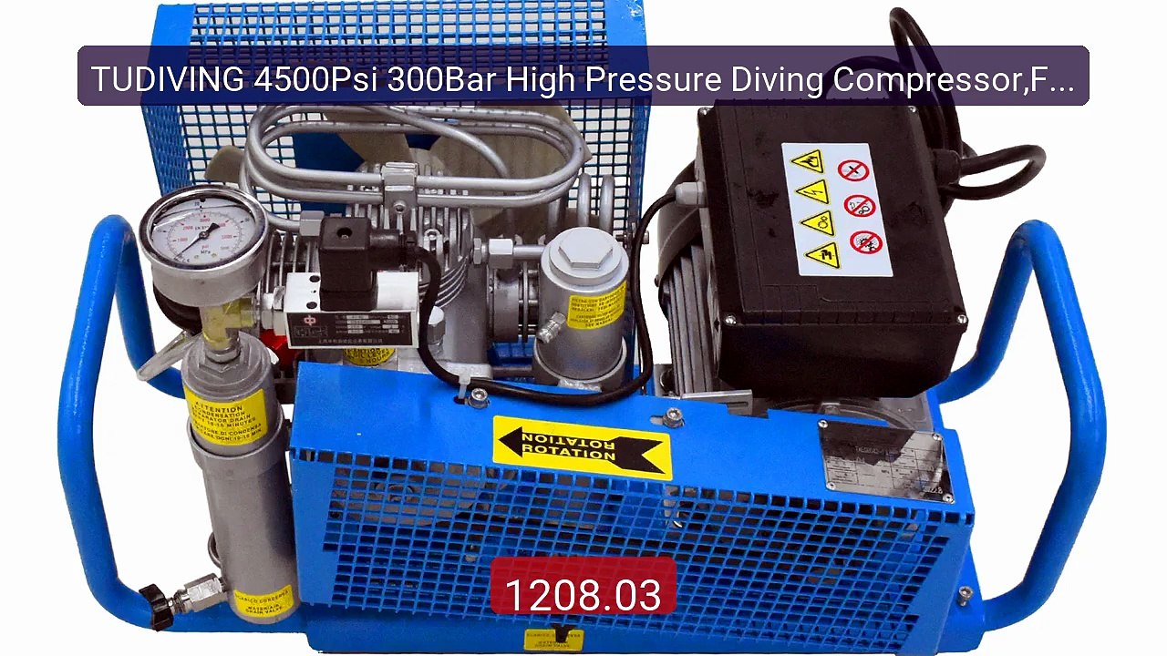 TUDIVING 4500Psi 300Bar High Pressure Diving Compressor,Four-cylind... -- Top Rated 2026 | Buy Now!