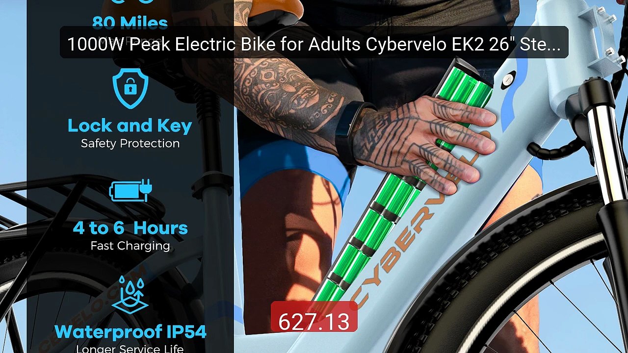 1000W Peak Electric Bike for Adults Cybervelo EK2 26" Step-Thru 14A... -- Top Rated 2026 | Buy Now!