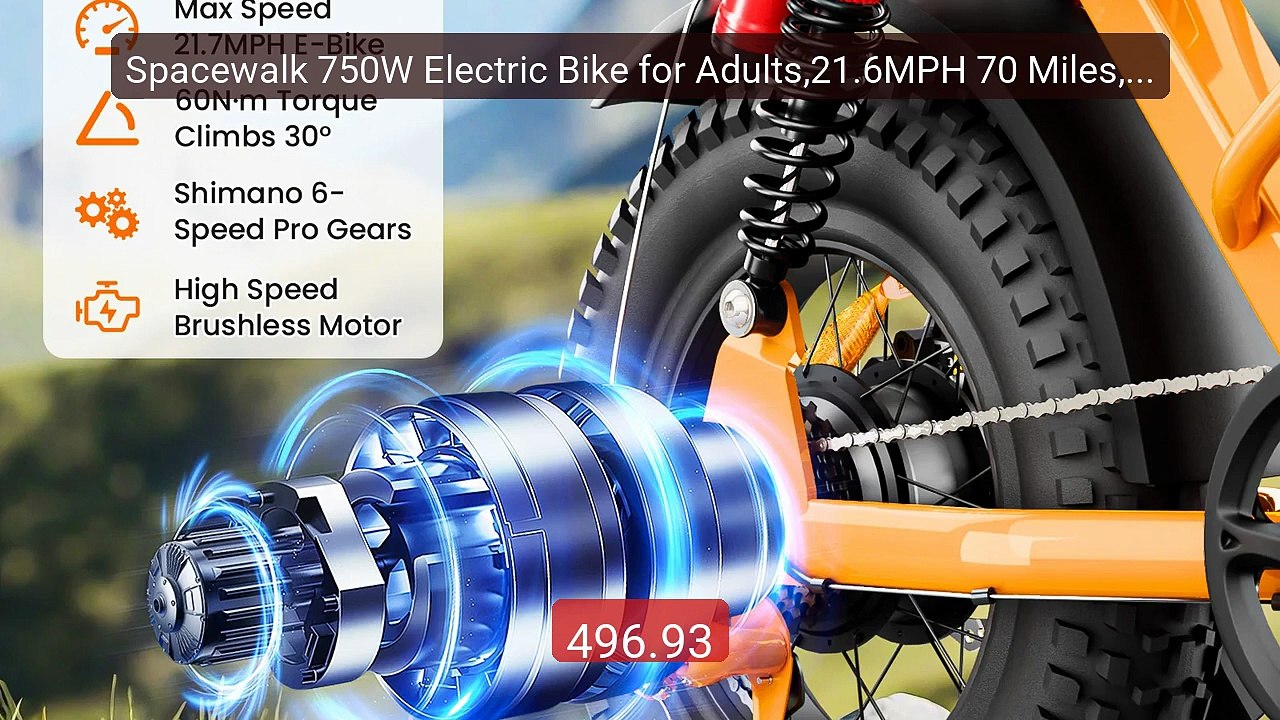 Spacewalk 750W Electric Bike for Adults,21.6MPH 70 Miles,48V 15.6A... -- Best Deal 2026 | Shop Now!