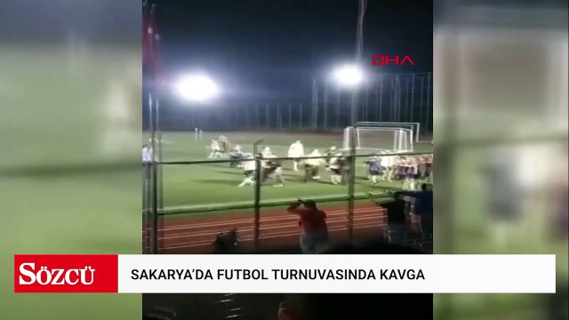 Sakarya'da futbol turnuvasında kavga; polis ve esnaf takımları birbirine girdi