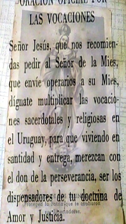 Oración Oficial por las Vocaciones - Uruguay