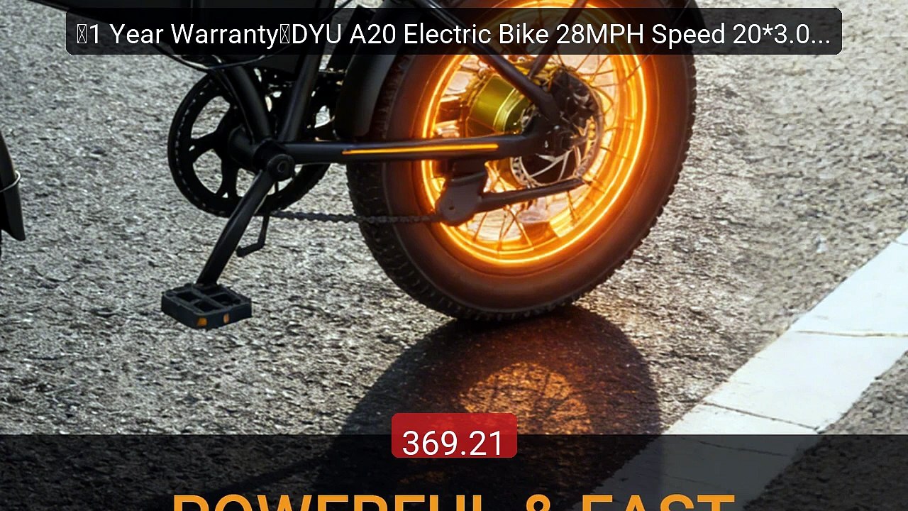 【1 Year Warranty】DYU A20 Electric Bike 28MPH Speed 20*3.0 Tire 48V... -- Best Deal 2026 | Shop Now!
