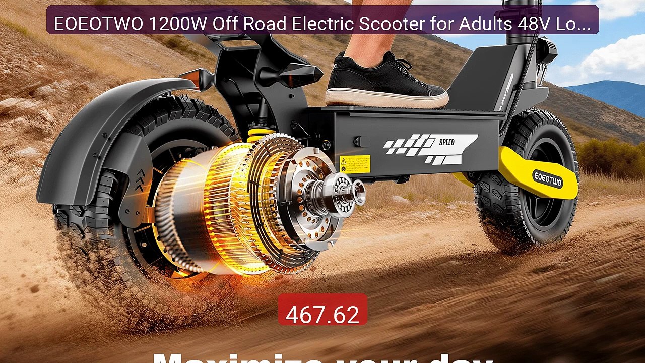 EOEOTWO 1200W Off Road Electric Scooter for Adults 48V Long Range E... -- Top Rated 2026 | Buy Now!