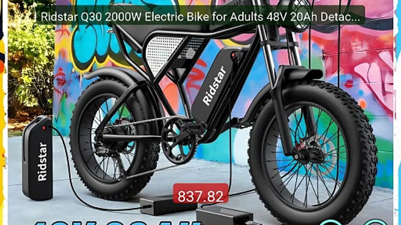 Ridstar Q30 2000W Electric Bike for Adults 48V 20Ah Detachable Batt... -- Top Rated 2026 | Buy Now!