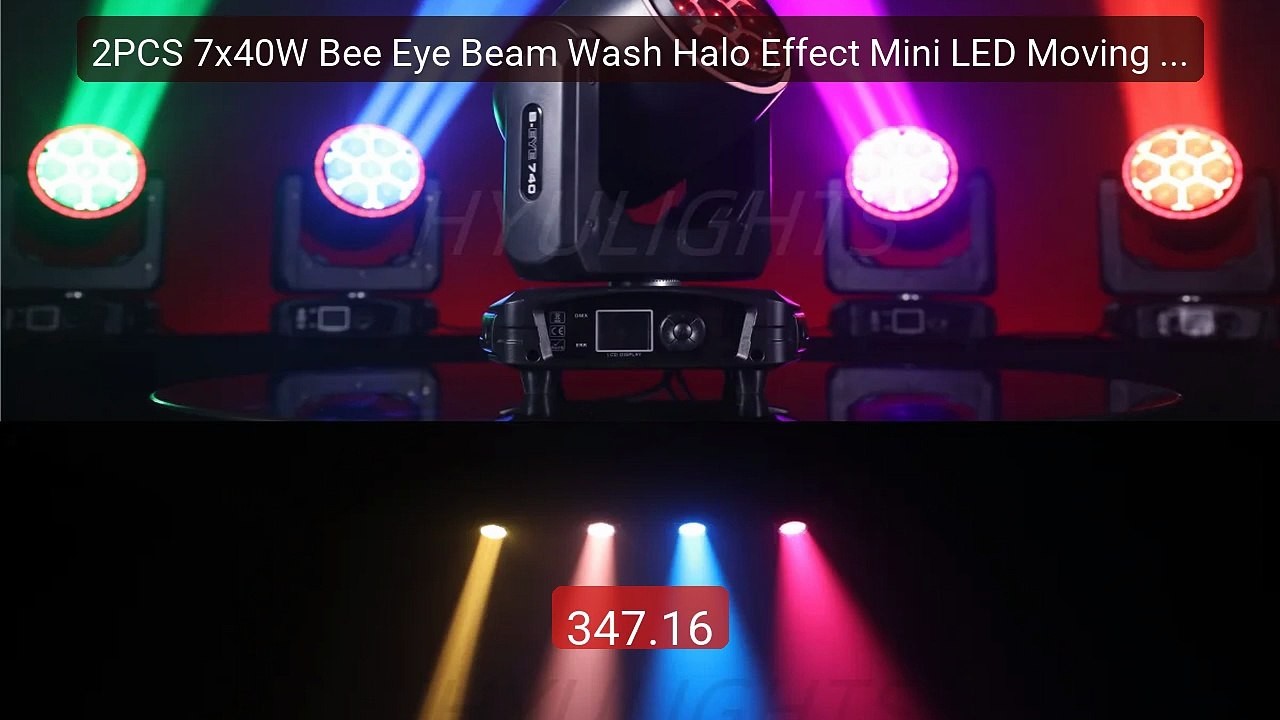 2PCS 7x40W Bee Eye Beam Wash Halo Effect Mini LED Moving Head ... -- Hot Deal 2026 | Limited Offer!