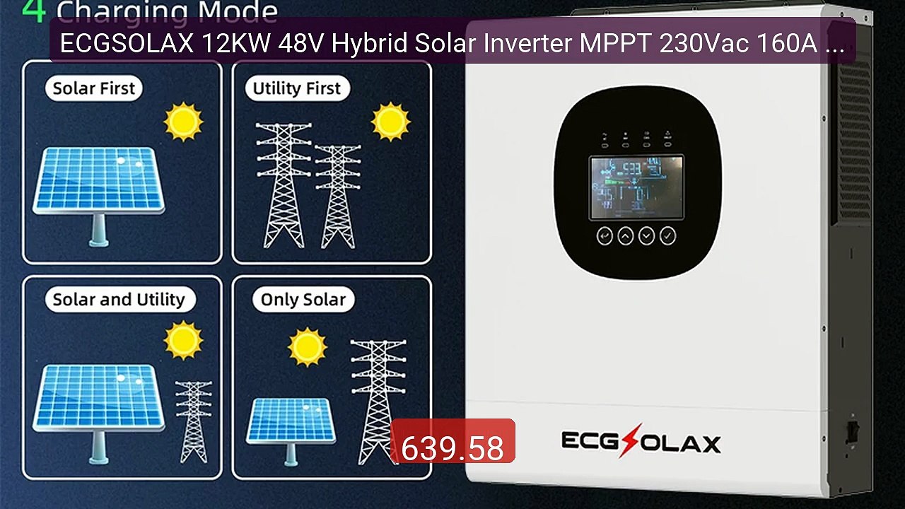 ECGSOLAX 12KW 48V Hybrid Solar Inverter MPPT 230Vac 160A Pure Sine ... -- Top Rated 2026 | Buy Now!