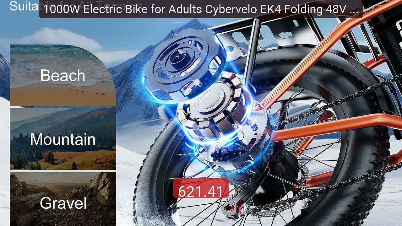1000W Electric Bike for Adults Cybervelo EK4 Folding 48V 20Ah 30+M... -- Best Deal 2026 | Shop Now!