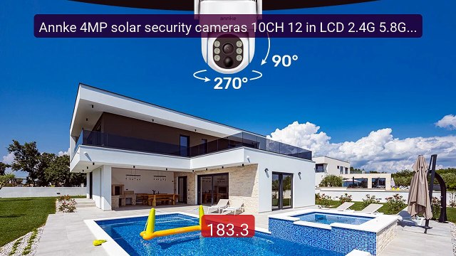 Annke 4MP solar security cameras 10CH 12 in LCD 2.4G 5.8G PTZ wifi... Best Deal 2026 | Shop Now!