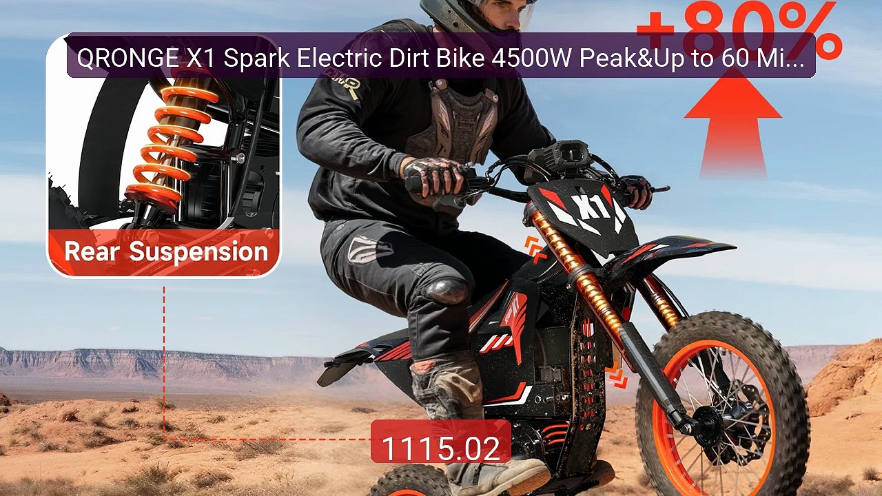 QRONGE X1 Spark Electric Dirt Bike 4500W Peak&Up to 60 Mile... -- Top Pick 2026 | Unbeatable Price!