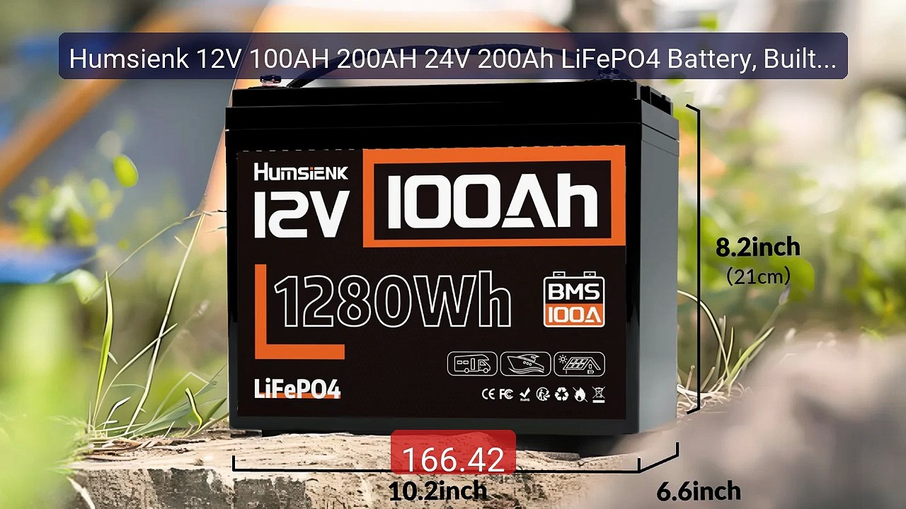 Humsienk 12V 100AH 200AH 24V 200Ah LiFePO4 Battery, Built-i... -- Top Pick 2026 | Unbeatable Price!