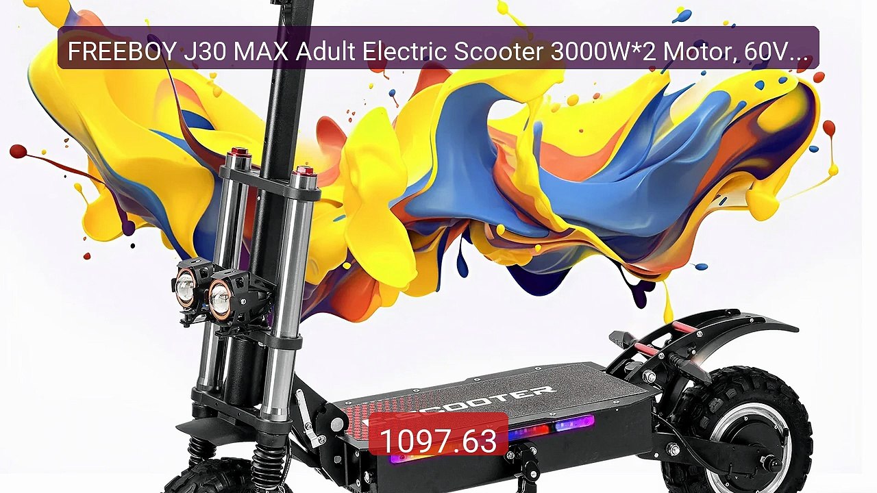 FREEBOY J30 MAX Adult Electric Scooter 3000W*2 Motor, 60V 3... -- Top Pick 2026 | Unbeatable Price!