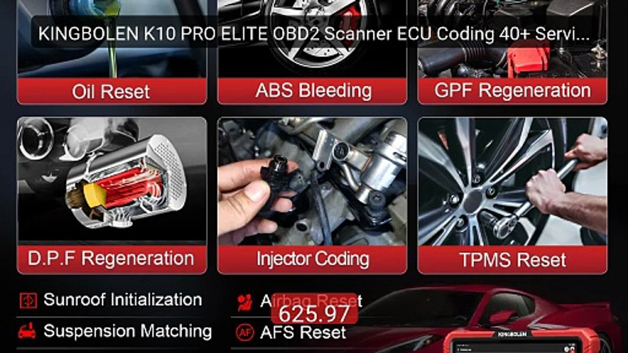 KINGBOLEN K10 PRO ELITE OBD2 Scanner ECU Coding 40+ Service C... -- Amazing Value 2026 | Must Have!