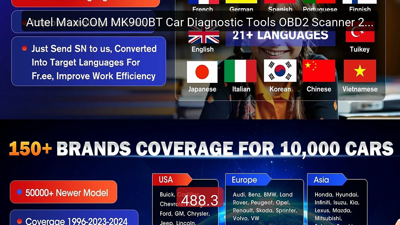 Autel MaxiCOM MK900BT Car Diagnostic Tools OBD2 Scanner 2025 40+ S... -- Best Deal 2026 | Shop Now!